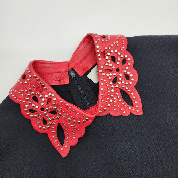 Valentino top with leather collar - Picture 4 of 10